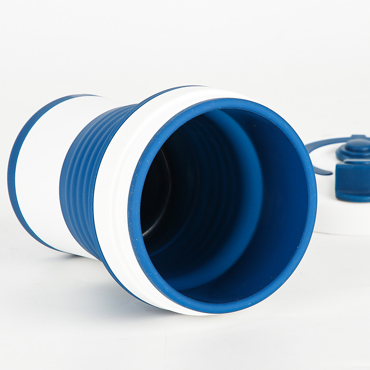 25*5cm Eco Friendly Collapsible Coffee Cup Silicone Travel Mug OEM