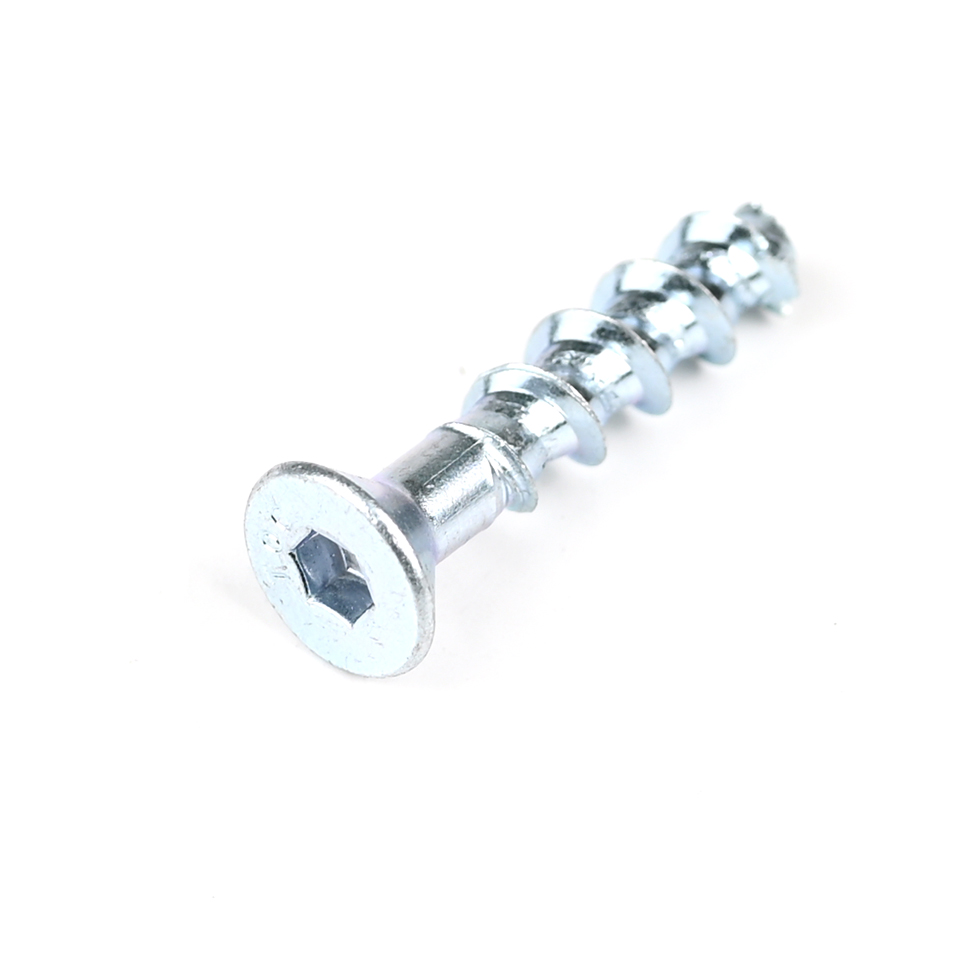 Zinc Plating Hex Socket Flat Head Concrete Screw Anchor Self Drilling Anchor M6 40mm