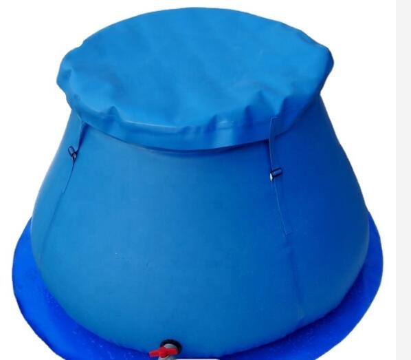 Army Self-Standing PVC Foldable Rain Water Tank Round Top For Fire Fighting 2500L