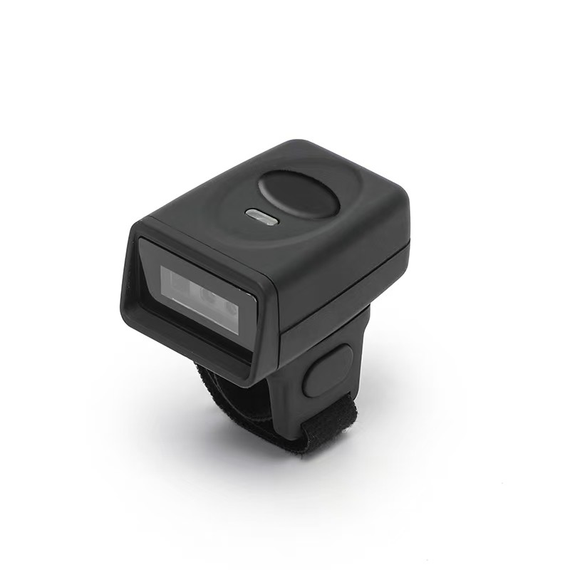 Wirelss Qr Code Scanner Desktop 1d 2d Handheld Ring Retail Use Black Color