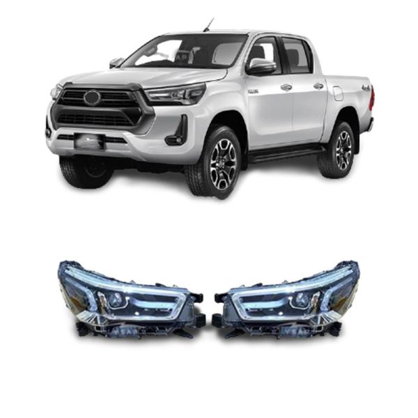 Manufacturer Wholesale 4X4 ABS Plastic LED Headlight Car Light for Toyota Hilux