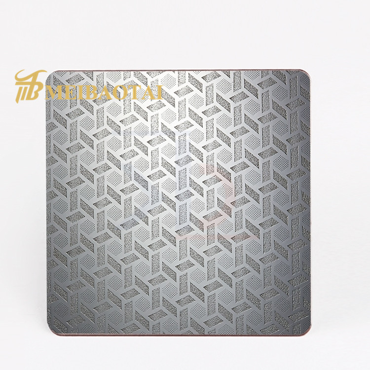 Gold Silver Color Embossed 304 SS Sheet For Wall Decorative