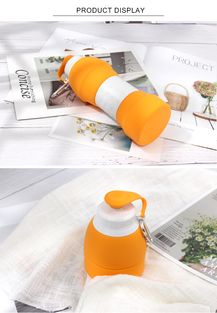 Eco Friendly 580ML Unique Squeeze Silicone Sports Bottle