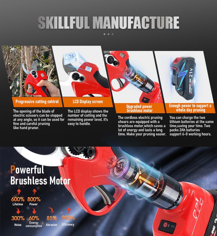 21V 35mm Brushless Garden Battery Tool Portable Purning Purner