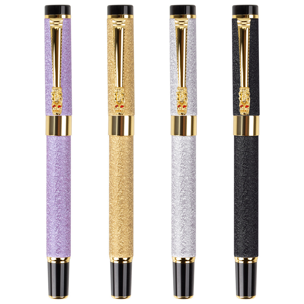 0.036 kg Iridium Ink Metal Frosted Pole Pen for Business Gift and Adult Calligraphy