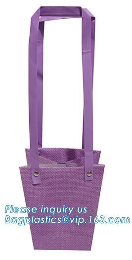Clothes paper carrier bag for packing,Luxury cooler cotton draw string leather canvas messenger bag,Shopping Bag with Tw