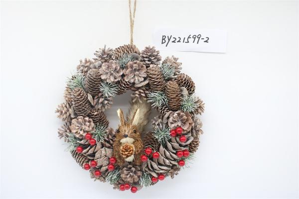 Wholesale Artificial Christmas Door Decoration Supplies Nature Pine Cone Large