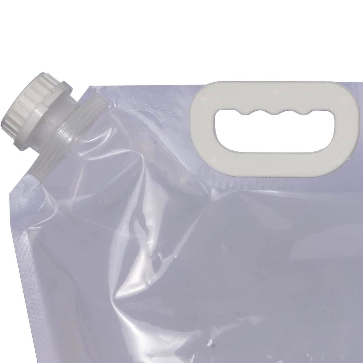 Custom Printed Logo Drink Spout Pouch Plastic Foldable Food Grade Stand Up Liquid Pouch With Handle