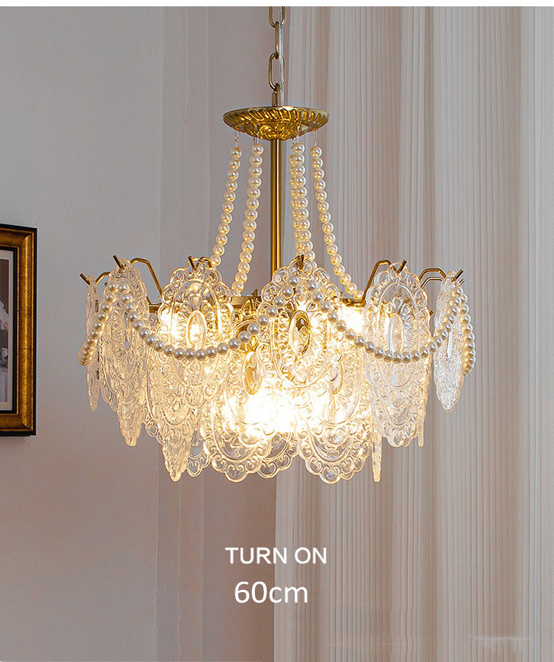 Luxury Villa Living Room Chandelier Glass Lampshade Fancy Chandelier(WH-CY-246)