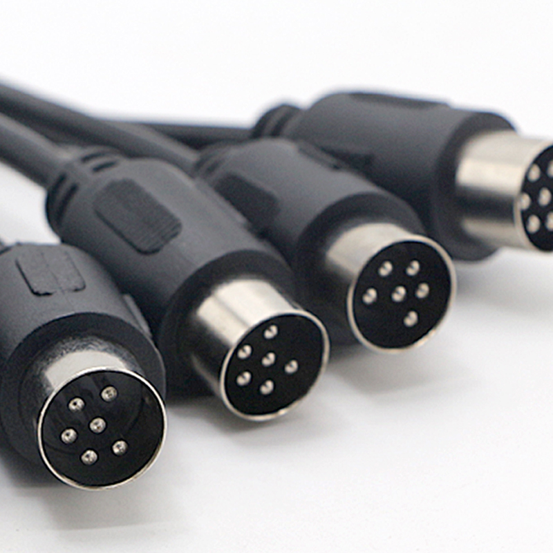 OEM Factory S Video Audio Shield Male to Male Female 3 4 5 6 7 8 9 10 13 PIN MIDI DIN Extension Cable