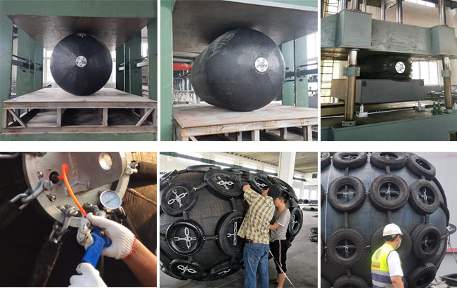 1.5*3.0M Pneumatic Rubber Fender ISO17357-1:2014 50kPa Marine Floating For Davit