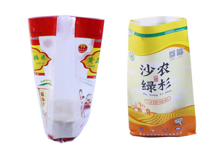 Transparent Plastic Rice Bags Empty Rice Sacks With Hemmed Top Mouth
