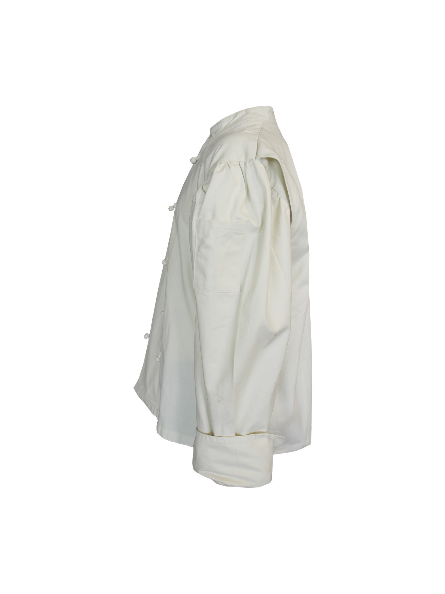 240GSM Chef Uniform Work Wear Polyester 65% Cotton 35% White Coat