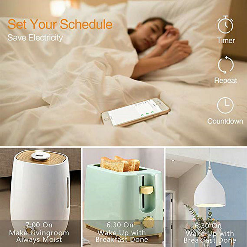 Wireless WiFi Smart Socket Alexa Google Home Energy Monitoring Smart Plug EU Tuya APP Smart Home