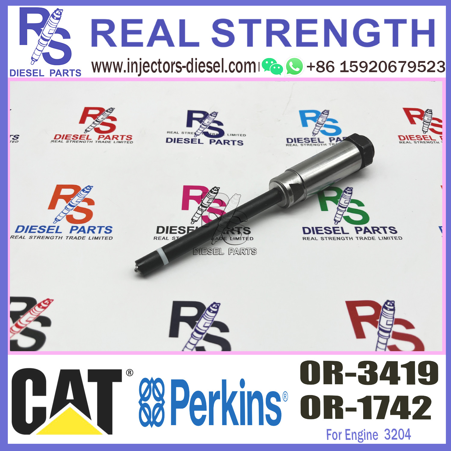 0R-3419 Diesel Injector Nozzle Caterpillar 3204 Fuel Injector Assembly
