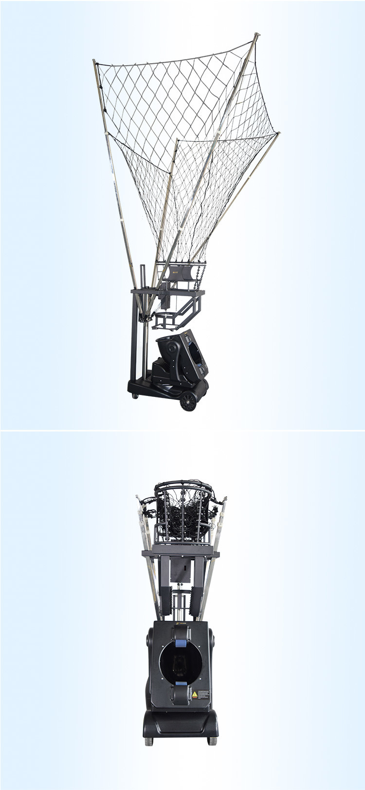 240V AC Black Color Basketball Shooting Machine Adjustable Speed Adult Use