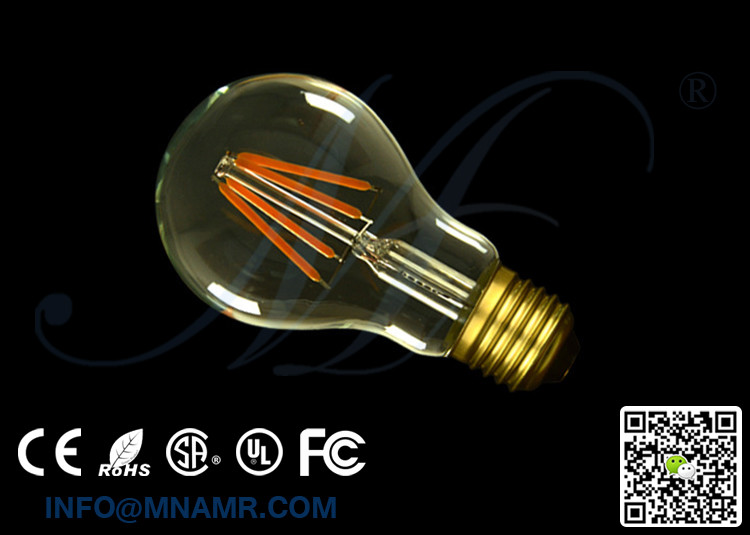 High Quality A19 A21 A23 LED Edison Bulb 2W 4W 6W 8W Glass Shade Gold Standard E26 Lamp Base