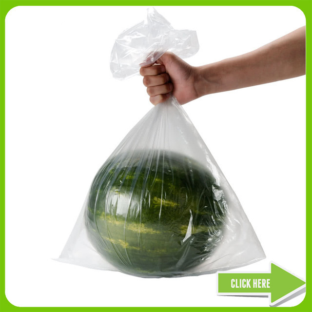 Flat Polyethylene Industrial Strength Plastic Bags Clear Clour For Food Storage
