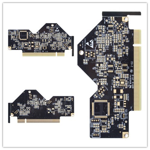 5mil Rapid Black Quick Turn Printed Circuit Boards Gold Finger Plating FR4 TG150