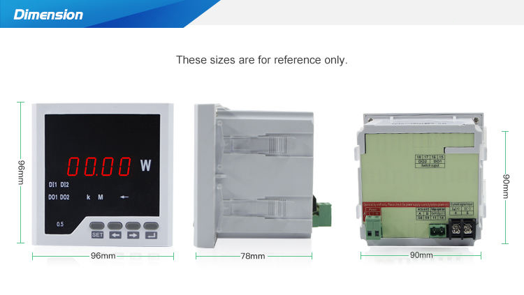 Factory Price Optical Zigbee Power Meter 96*96mm RH-P31 Digital Single Phase Active Power Meter