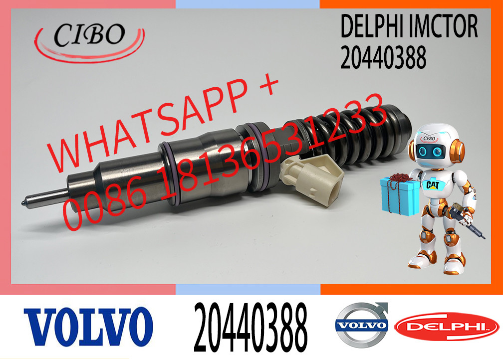 Fuel Injector 20440388 20363749 3803654 For VOL-VO FM/FH/NH12 B12 FM9 D12D Common Rail Injector 20440388 BEBE4C01001