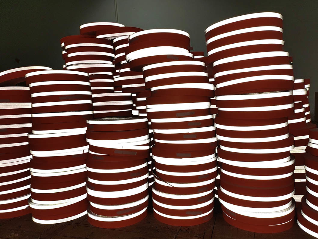 Red Silver Color Hi Vis Flame Retardant Reflective Strip 2.5cm 5cm 7.5cm Reflective Tape