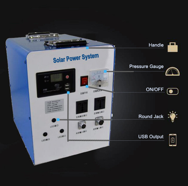 Black 10kw Solar Power System 150w Solar Panel 65AH Battery
