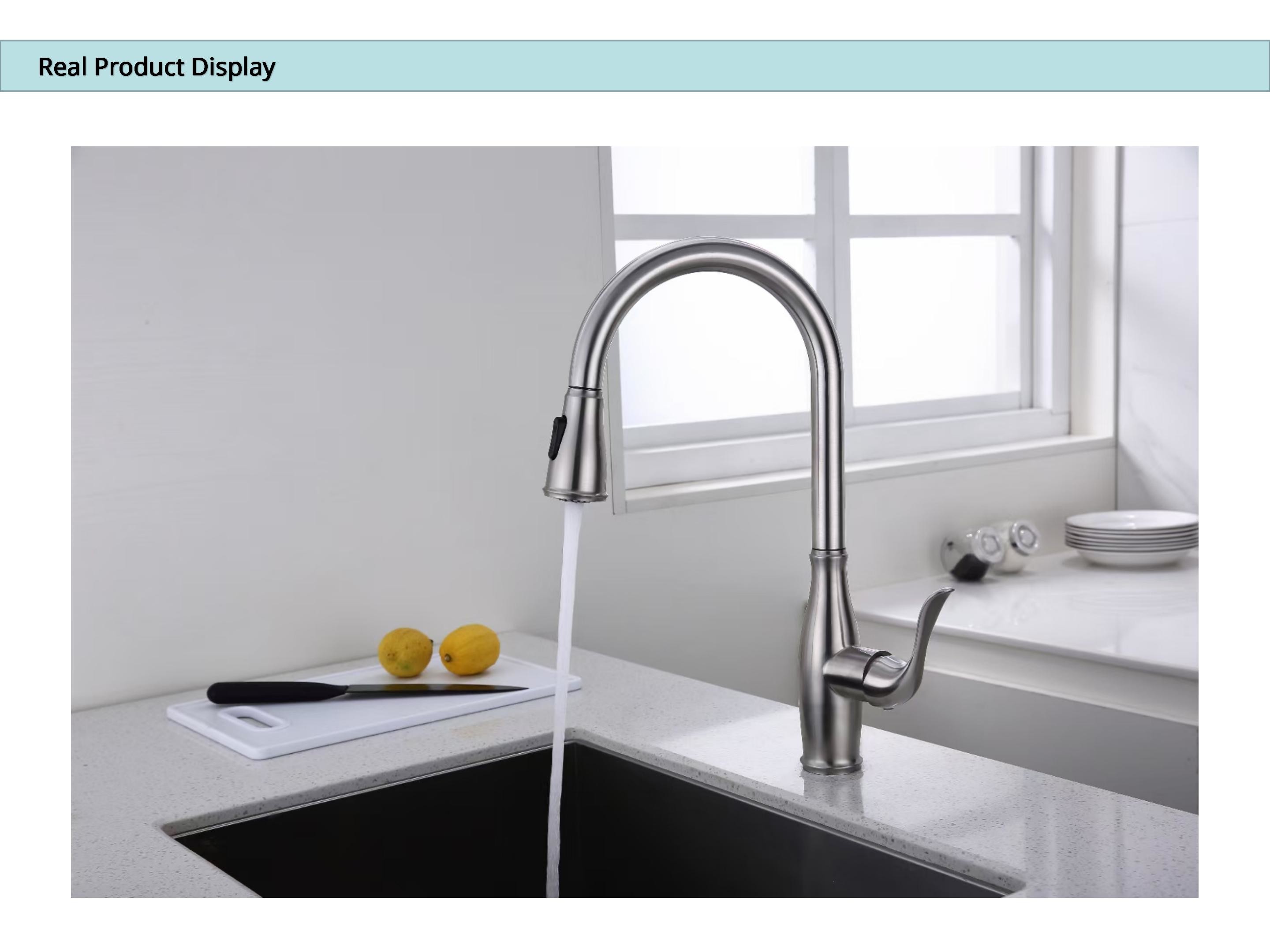 Touchless Kitchen Spray Taps SUS304 Stainless Steel Motion Sensor Sink Faucet