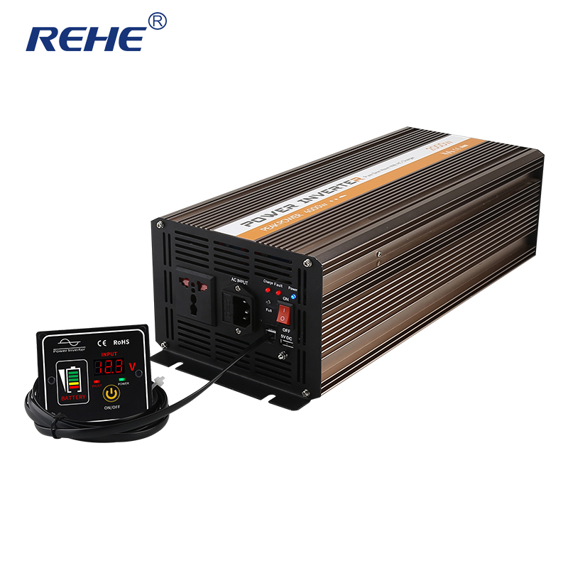 Factory supply Single Phase Ce Certified 110v 220v 12v 24v 48v Solar Power Inverter with 2000w with Intelligent Cooling Fan