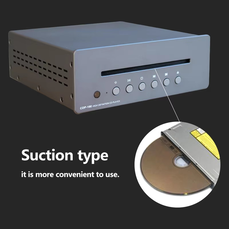 Home Audio HiFi CD Player With Optical Output Remote Control Single Disc CD Player