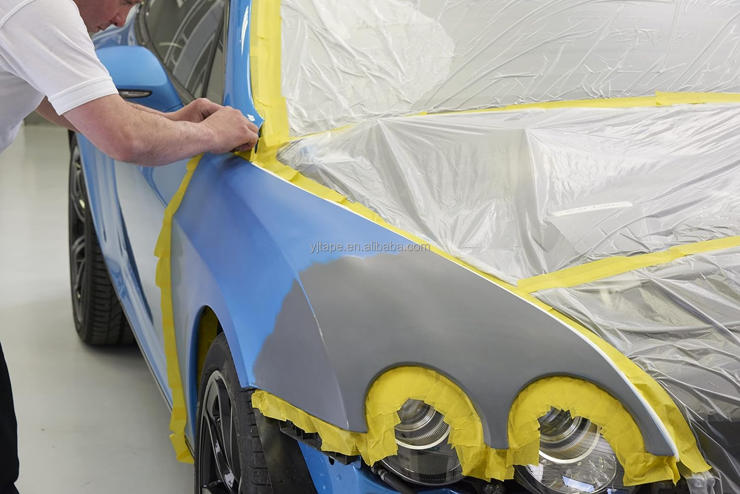 Automotive Body Shop Crepe Painters Masking Tape With 120 Degree Temperature Resistance