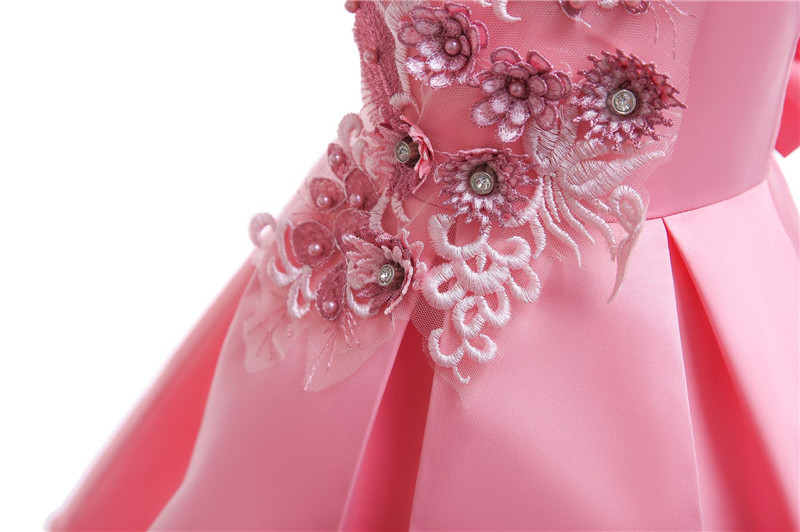 Blue Princess Dress Vestidos Niñas Robe Noel Vestidos De Niñas o-Neck Girls Dresses Kids Flower Dress Princess Costume
