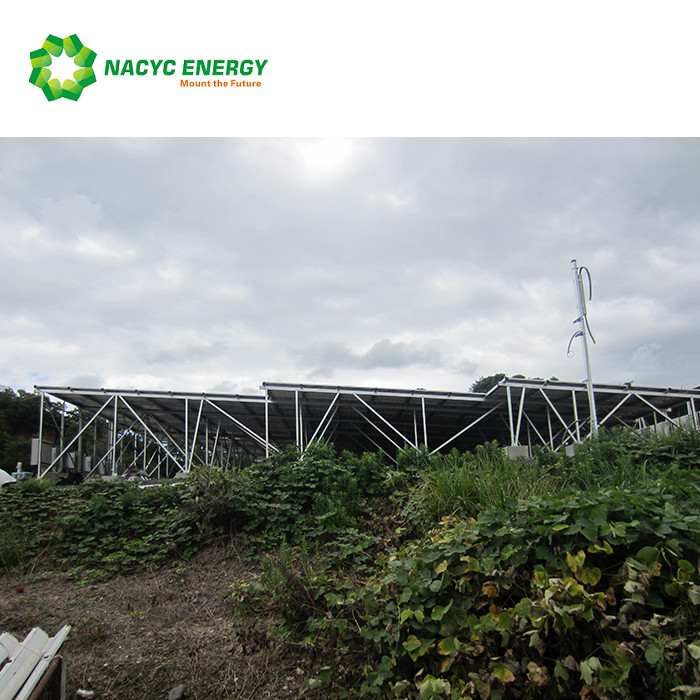 Aluminum Solar Ground Mount System , Solar Panel Rack Pv Mounting Systems