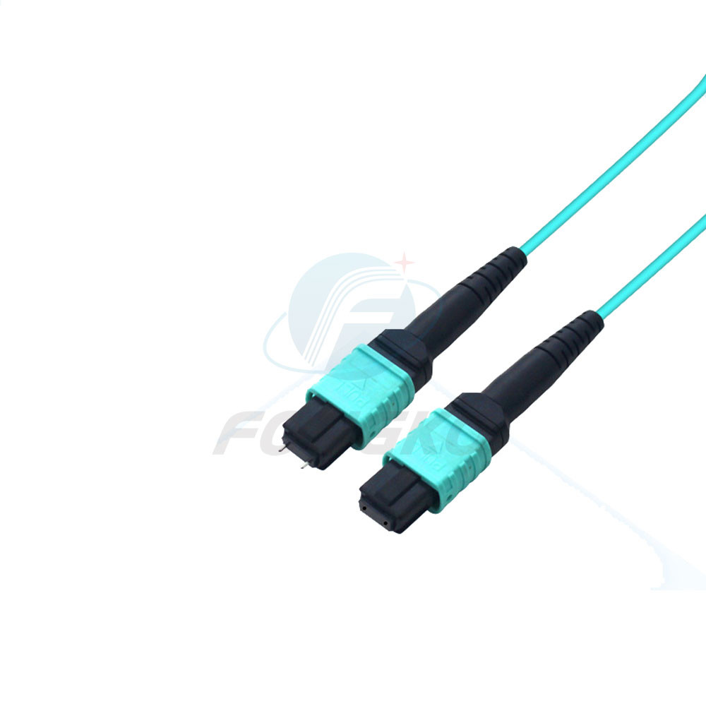 Professional Factory 12 cores Fiber Optic Patchcord OM3 male MPO Fiber Optic Patch cord