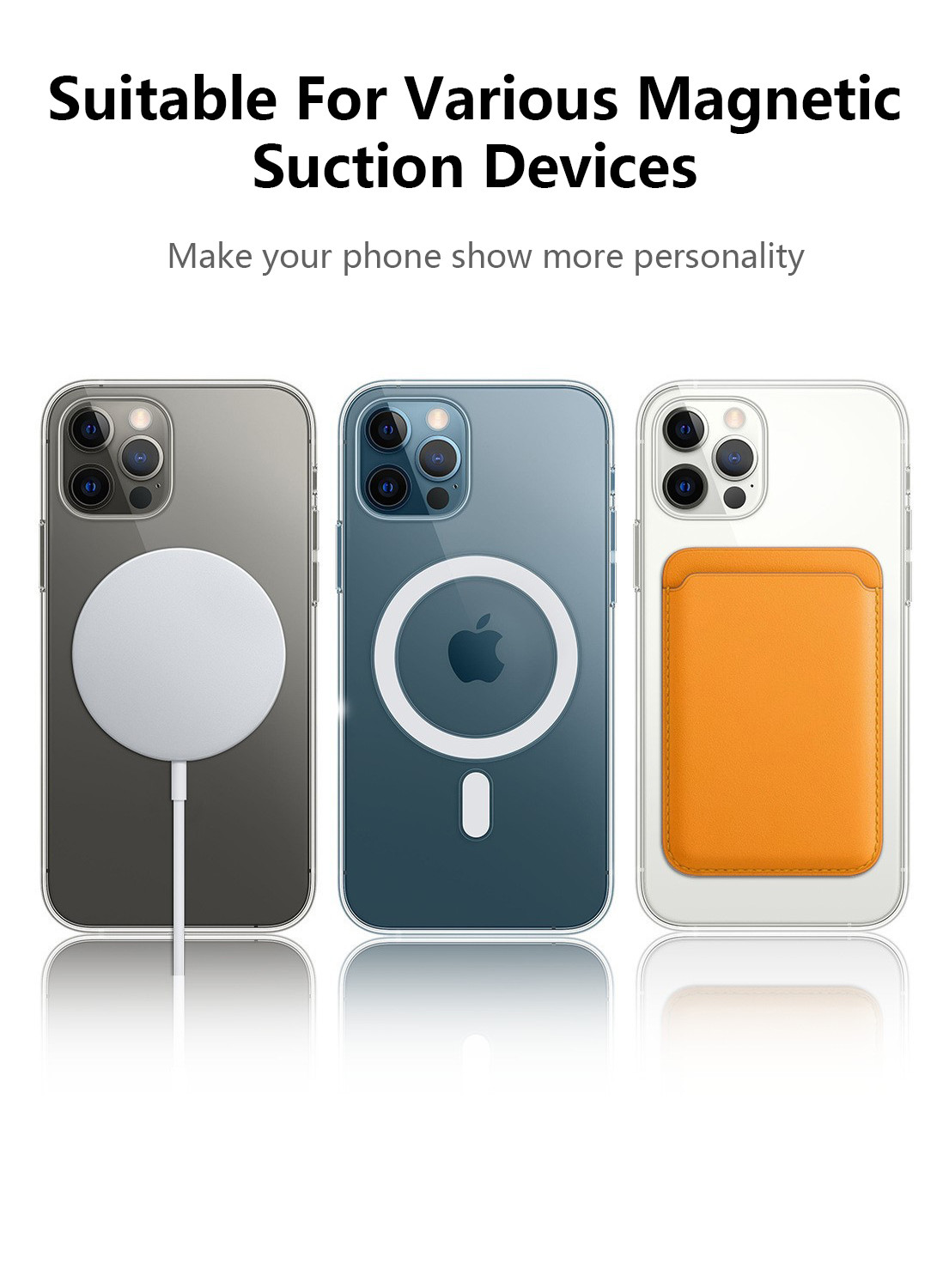 Stylish Crystal Clear Shockproof Magnetic Phone Case Magsafe For iPhone 15 16 Pro Max