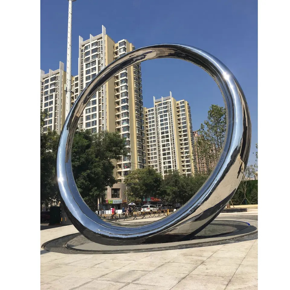 WONDERS Garden Decorative Metal Ring Sculpture 220cm 3D 2D Design