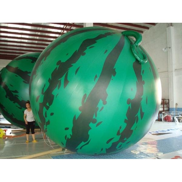 4m diameter watermelon Fruit Shaped Balloons Rainproof / Fireproof