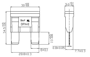 High Breaking Capacity DC80V Automotive Blade Fuse