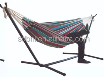 Mail Packing Outdoor Canvas Hammock With Stand For Beach Beach Outdoor Hammock Stand