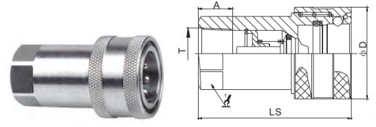 Close Type 316 Stainless Steel Quick Couplings Compatible For Oil Pipelines