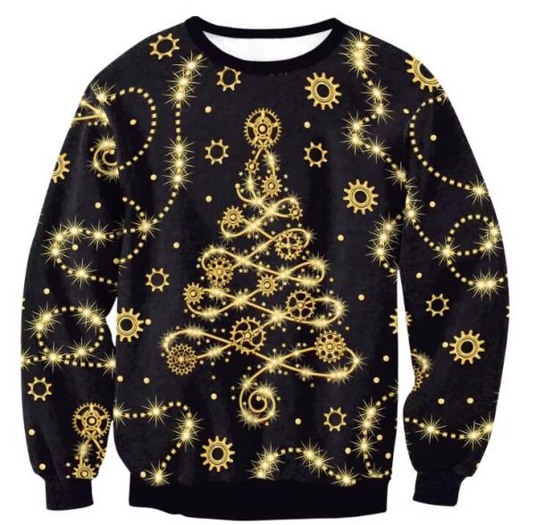 Quality Christmas Custom All Over Print Sublimation Print Sweater Machine Washable for sale