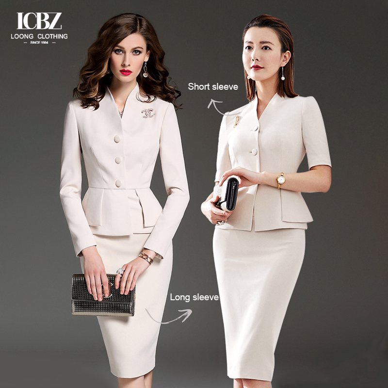 Formal Office Suites Women Suits Dress Skirt Office Formal Dress NO Hooded Two Pieces