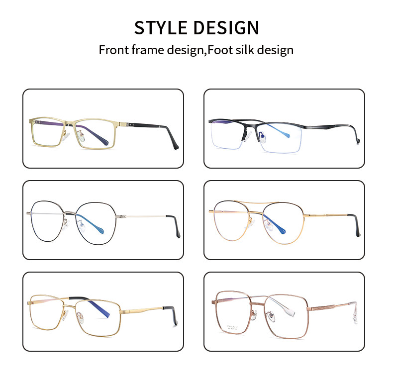 Unisex Custom Spectacle Eye Glasses Frames Eyewear Metal Optical