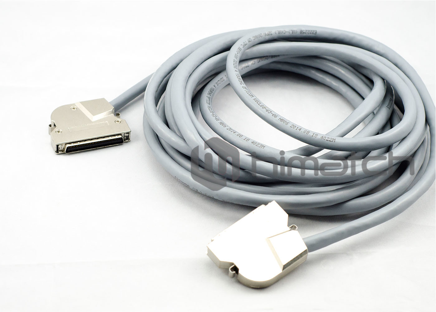 Gray Data Communication Cable , MDR 68 Pin To MDR 68 Pin SCSI Cable UL Approved