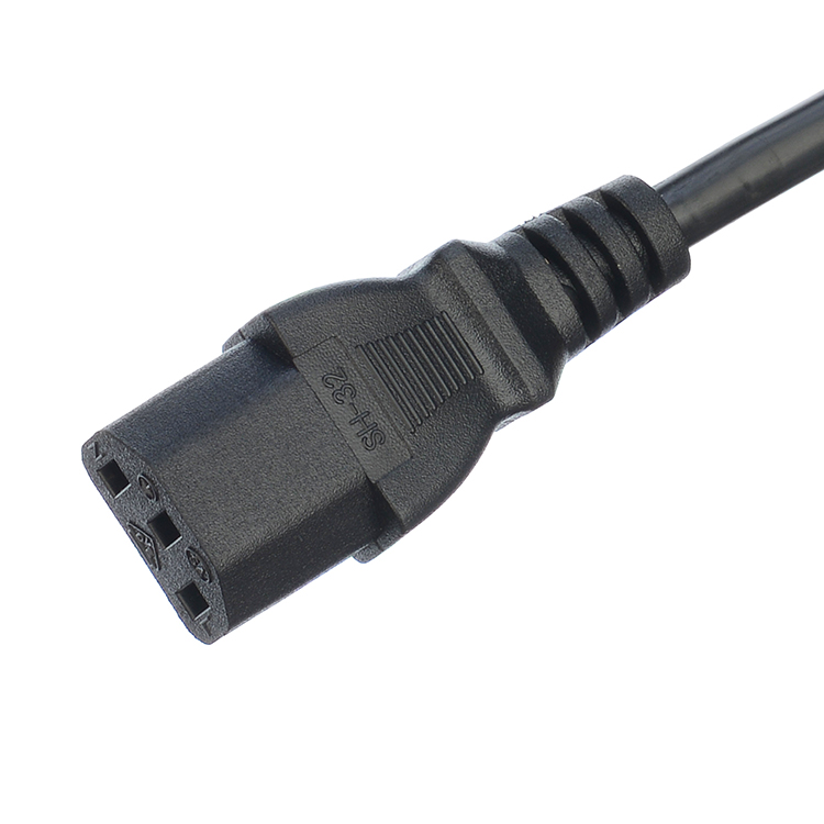 Oxygen Free Bared Stranded Copper Conductor Material ETL Listed Power Cords Extension Cords NEMA Plug With C13 for Computer