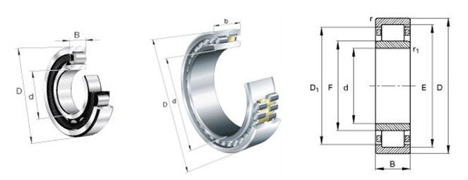 P4 Precision NU6/22E Cylindrical Roller Bearing Full Complement