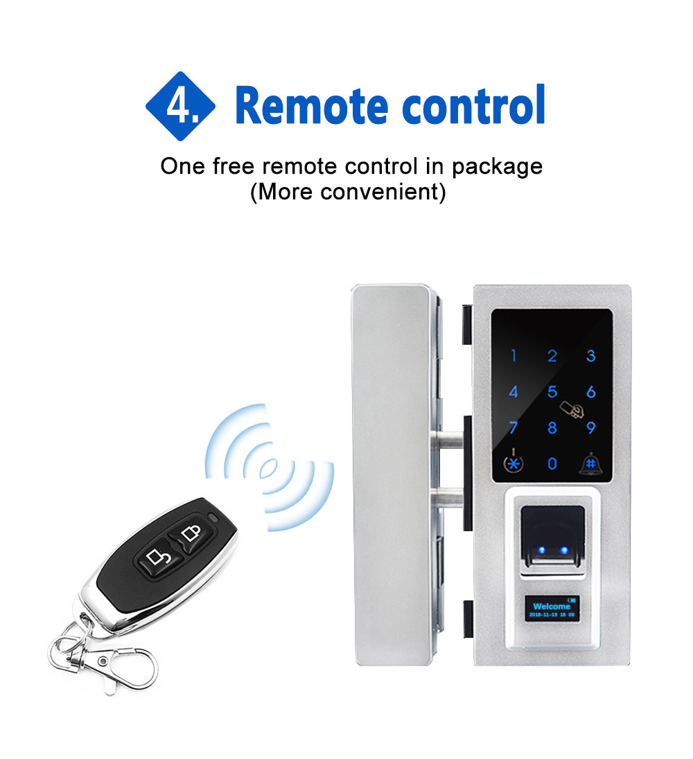 Zinc Alloy Smart Remote Control Finger Touch Door Lock For Office Easy To Operate