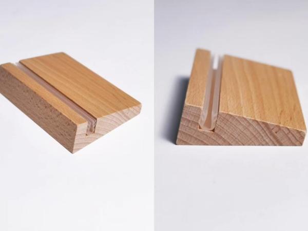 Bevel Wood Base Acrylic Poster Holder Acrylic Document Holder Acrylic Signage