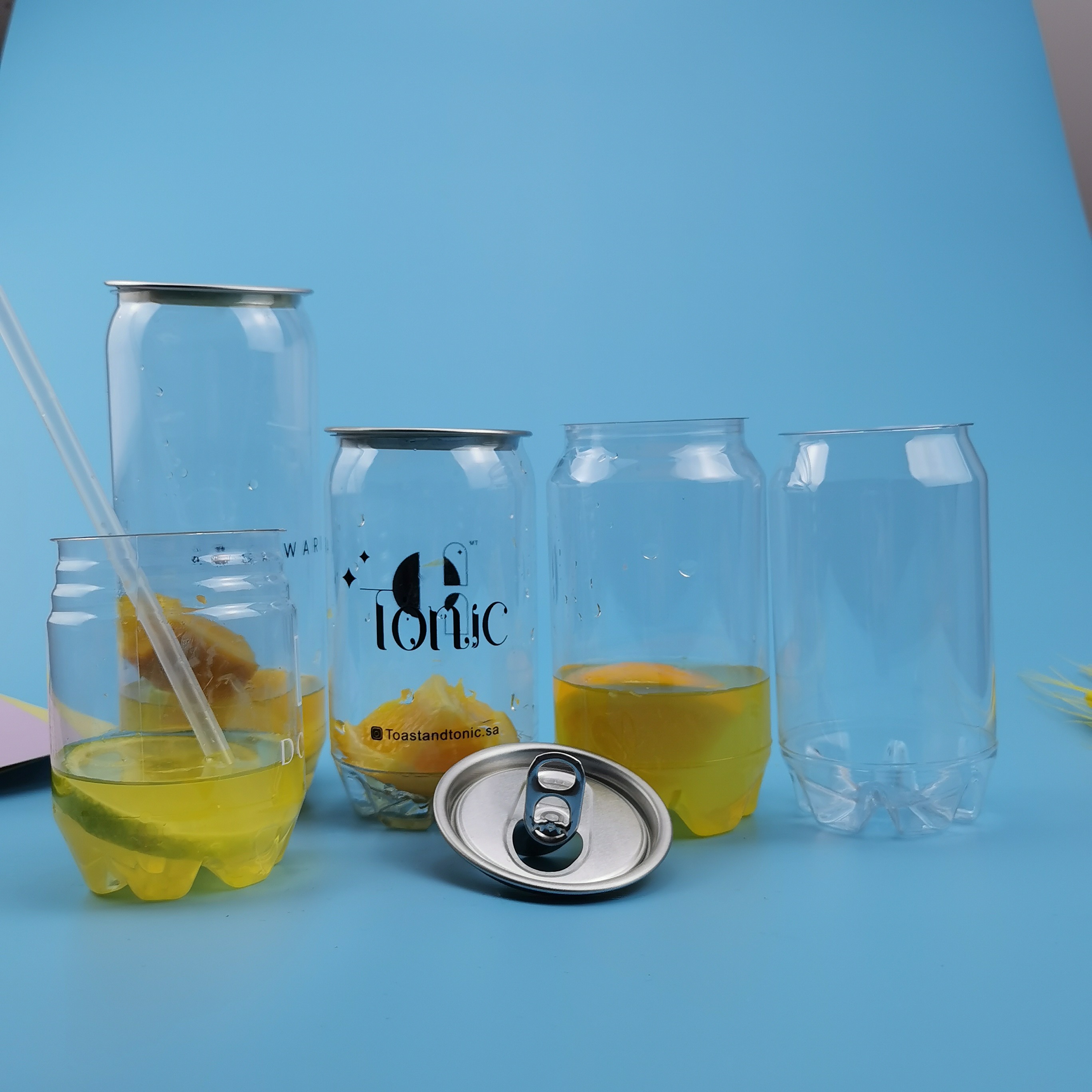 650ml Transparent Soft Drink Soda Plastic Beverage Cans