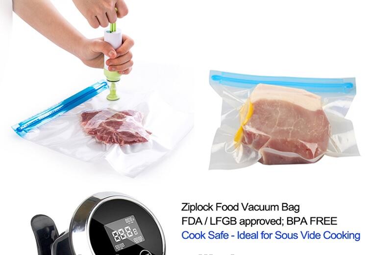 vacuum sealer storage bag Heat seal laminated transparent vacuum plastic food packing bags for sausage, BAGPLASTICS. BAG